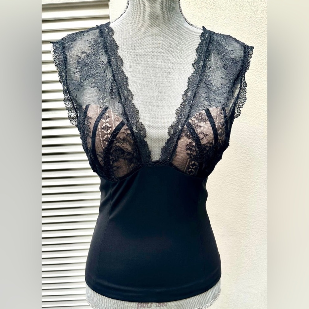 LA PERLA COCKTAIL BLACK BLOUSE